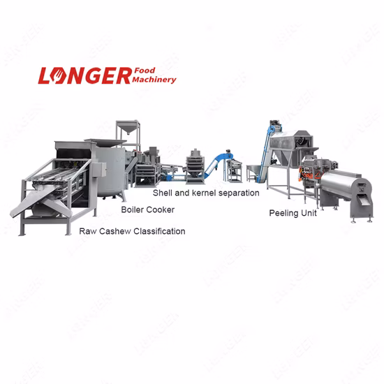 Equipamento de processamento de quebra de castanha de caju Fábrica de descascamento de caju