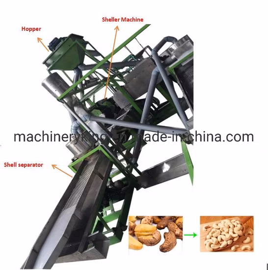 Máquina de Processamento de Castanha de Caju Bruta em Pequena Escala Descascador de Castanha de Caju Linha de Produção