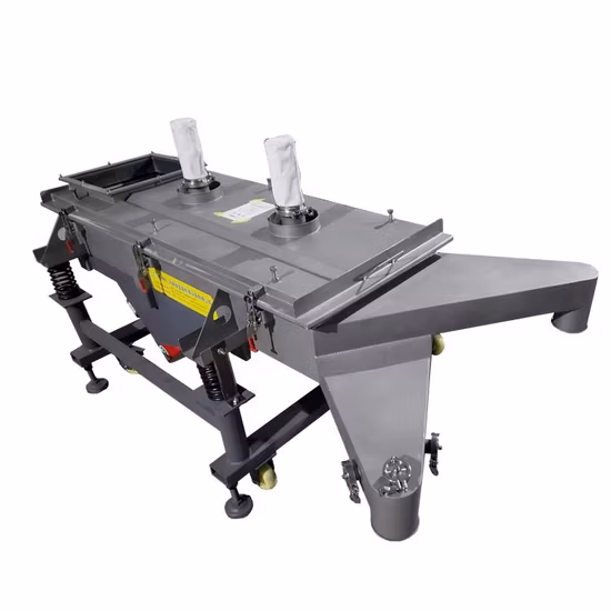 Máquina de peneira vibratória linear para processamento de alimentos para classificação de nozes de macadâmia